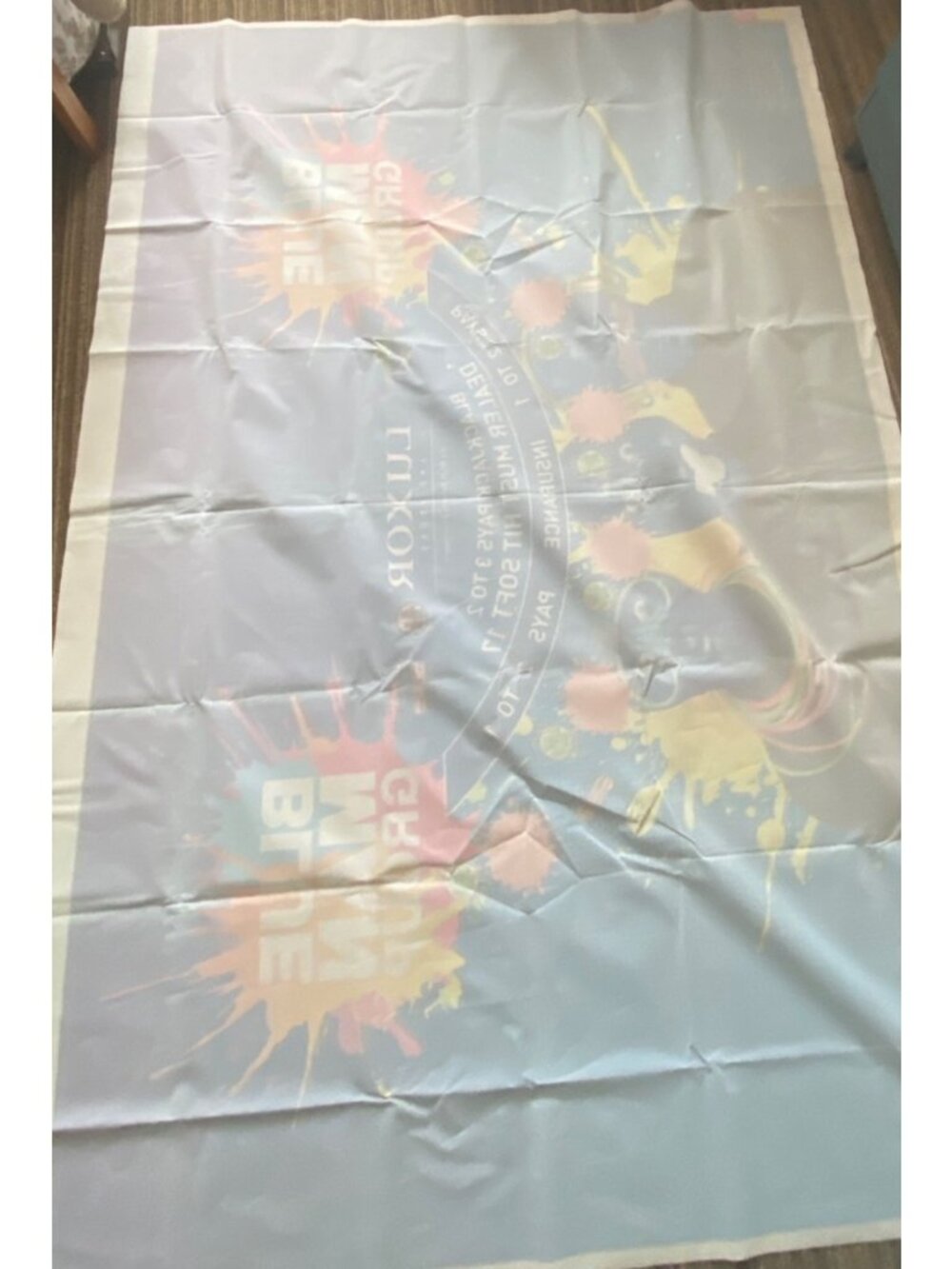 Luxor Las Vegas Blue Man Group Blackjack Felt Tablecloth - Unused RARE Unique - Picture 3 of 16